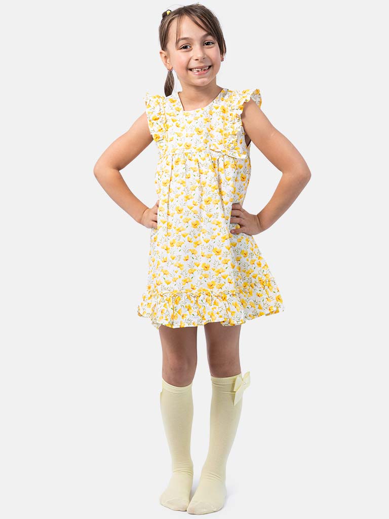 Baby Girl "Baby Ferr" Brand Spanish Dress - Yellow