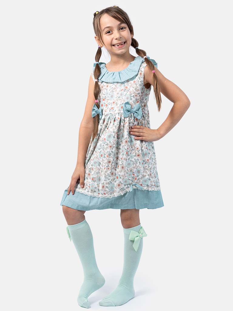 Baby Girl "Baby Ferr" Brand Spanish Dress - Mint Blue