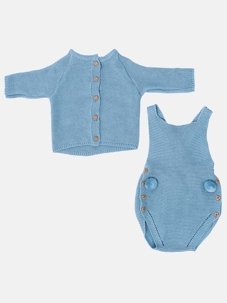 Baby Boy Noah Collection 2-piece Spanish Knitted Set - Blue