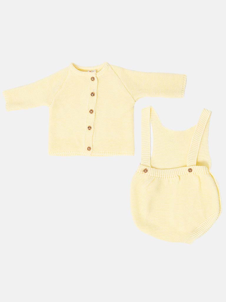 Baby Boy Noah Collection 2-piece Knitted Set- Lemon Yellow