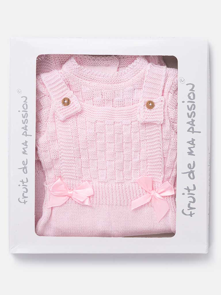 Baby Girl/Boy Matching Ronda Collection 3-piece Knitted Gift Set Bundle