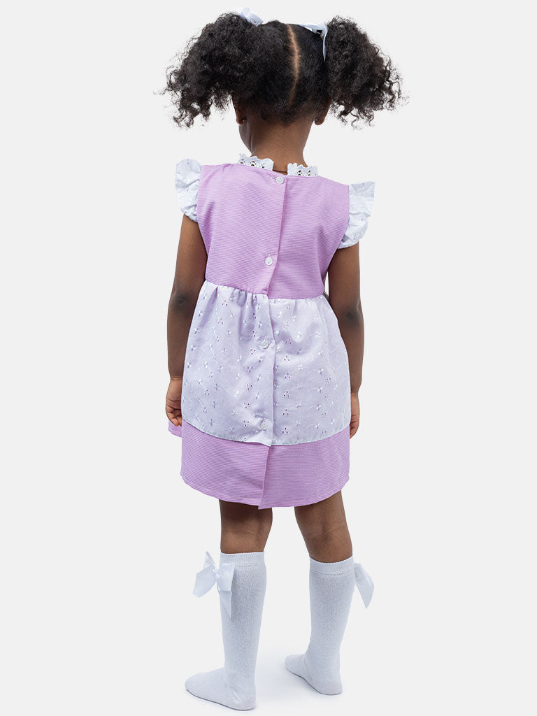 Baby Girl Estrella Collection Lace Spanish Dress - Purple