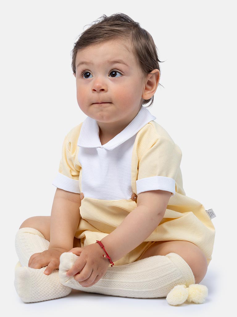 Baby Boy Raul Collection Spanish Romper - Lemon Yellow