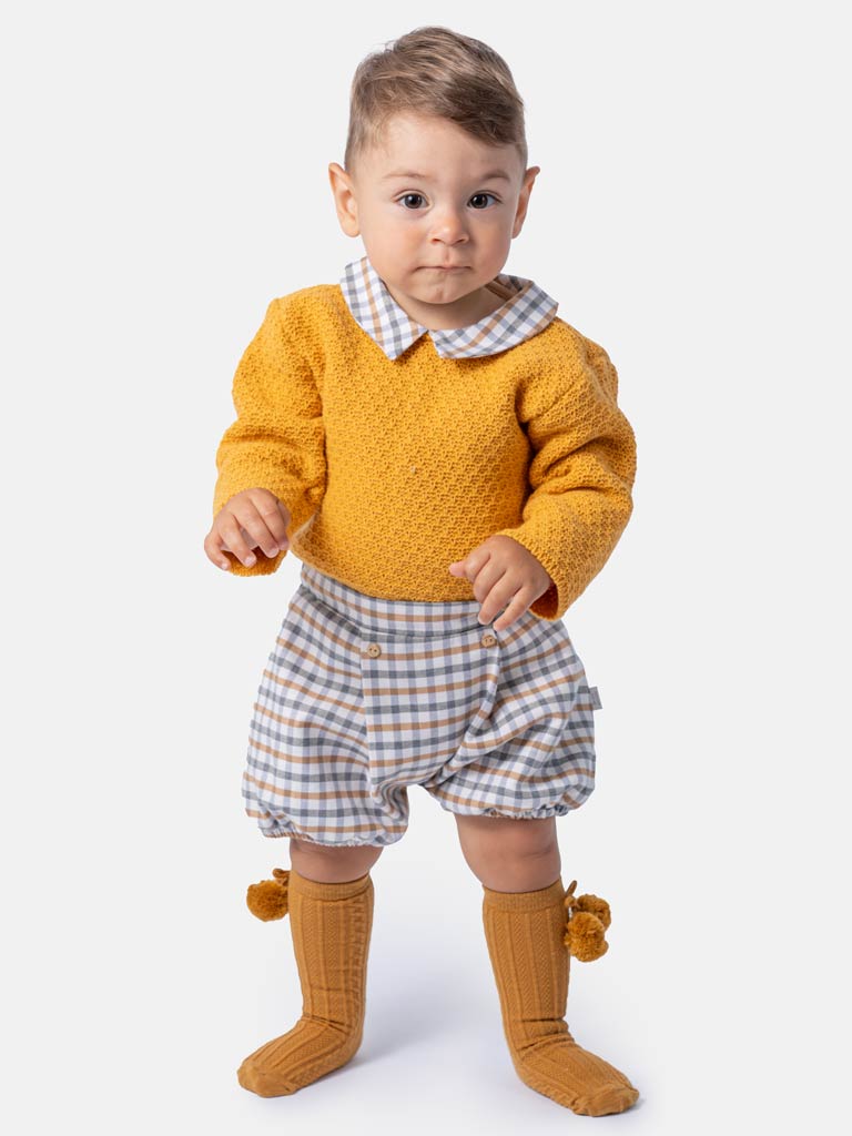 Baby Boy Victor Collection 2-Piece Spanish Jam Pants Set - Mustard Yellow