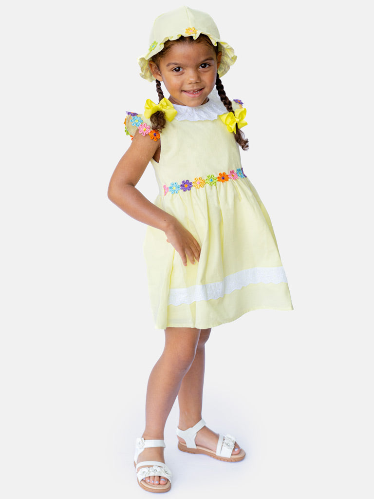 Baby Girl Laura Collection 2-piece Spanish Dress Set - Lemon Yellow