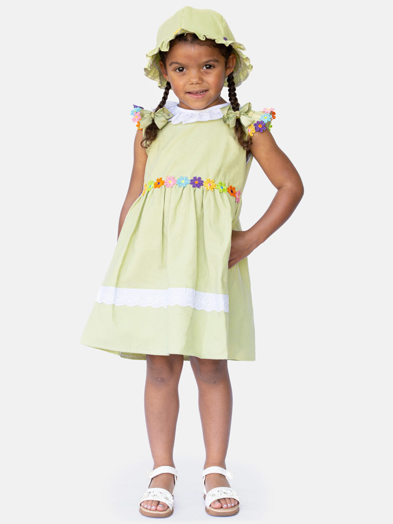 Baby Girl Laura Collection 2-piece Spanish Dress Set - Sage