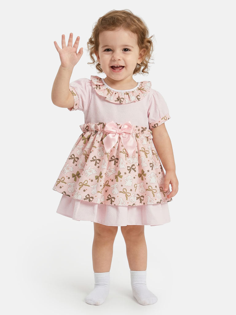 Baby Girl Irina Collection Spanish Dress - Baby Pink