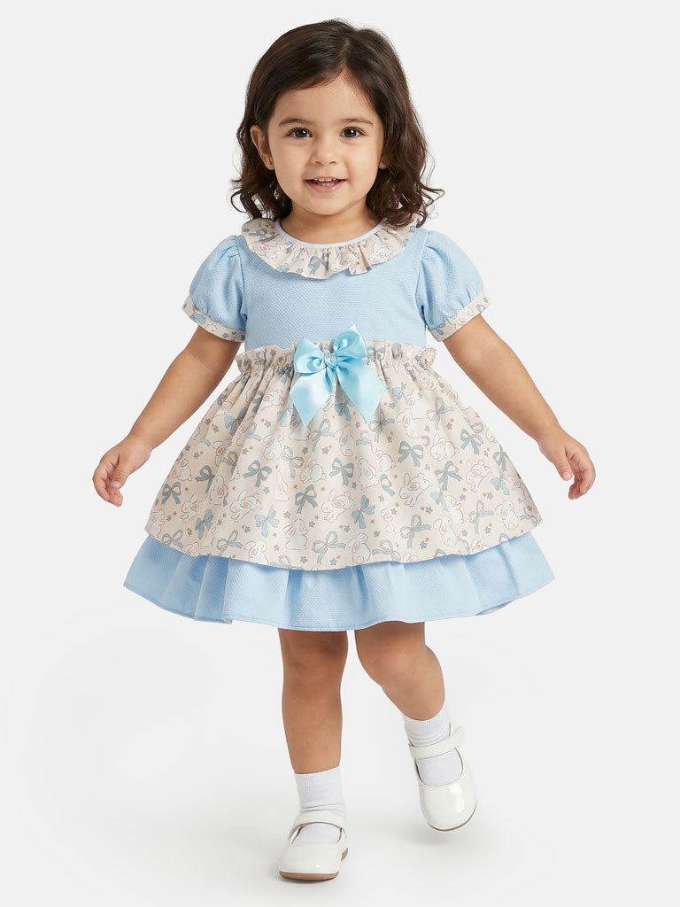 Baby Girl Irina Collection Spanish Dress - Baby Blue