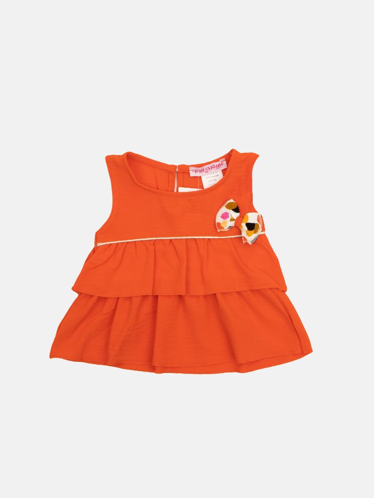 Baby Girl Marie French Collection 3-Piece Summer Set-Orange Polka Dot