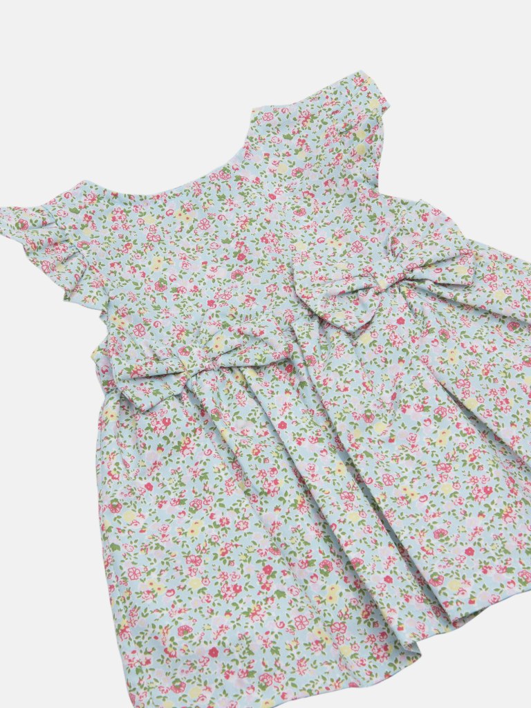 Baby Girl Floral Print Spanish Dress - Mint
