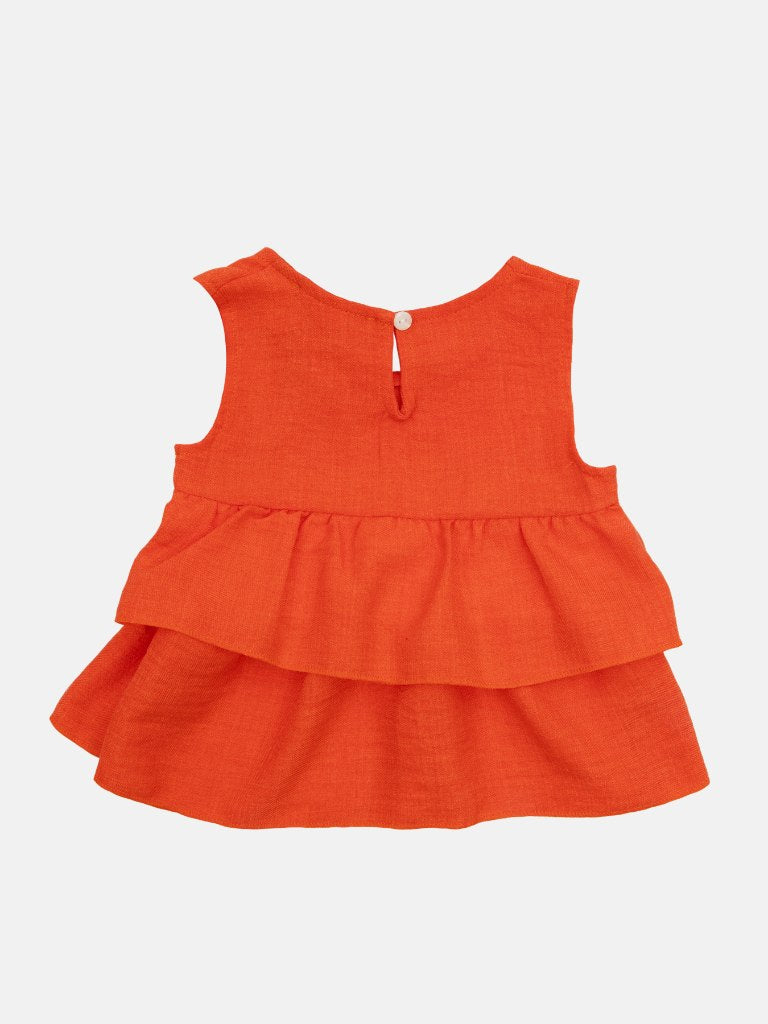 Baby Girl Marie French Collection 3-Piece Summer Set-Orange