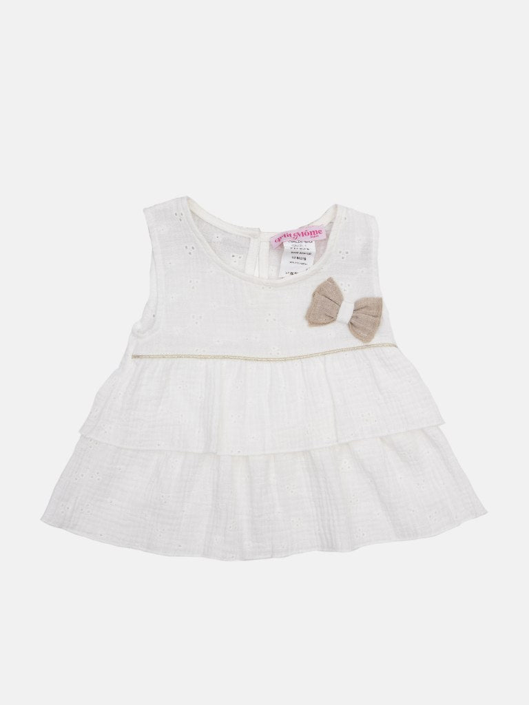 Baby Girl Marie French Collection 3-Piece Summer Set-Beige