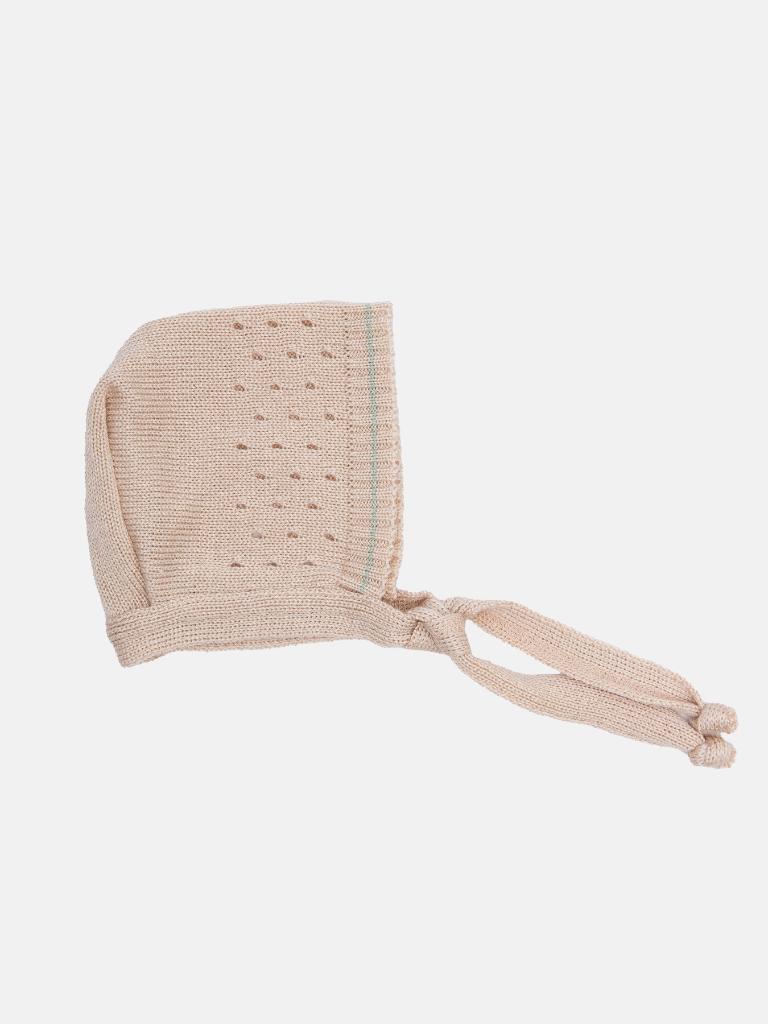 Baby Girl Dot Knitted Short Sleeve Summer Gift Box Set - Beige