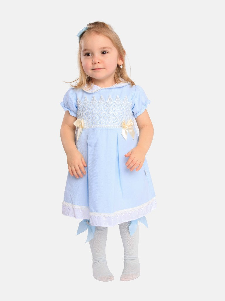 Baby Girl Elia Collection Spanish Dress-Baby Blue