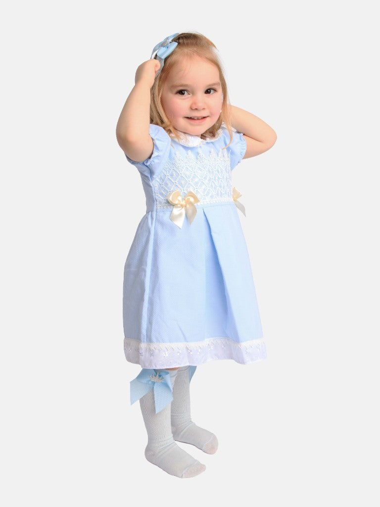 Baby Girl Elia Collection Spanish Dress-Baby Blue
