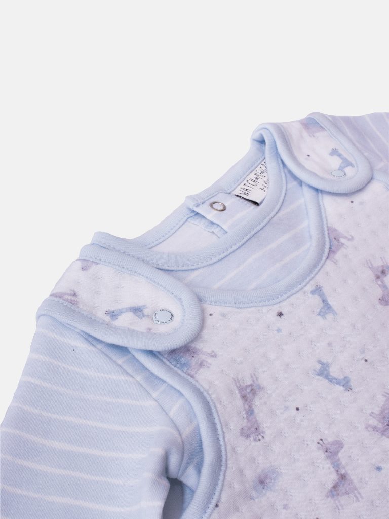 Baby Unisex Watch Me Grow Baby Blue Animals 2 piece Set - Baby Blue