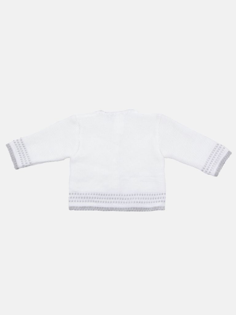 Baby Unisex Palma 3-piece Knitted Gift Box Set - White