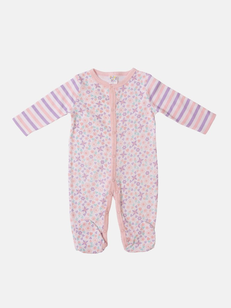 Baby Girl "Little Sister" Watch Me Grow 5-piece Set - White & Baby Pink