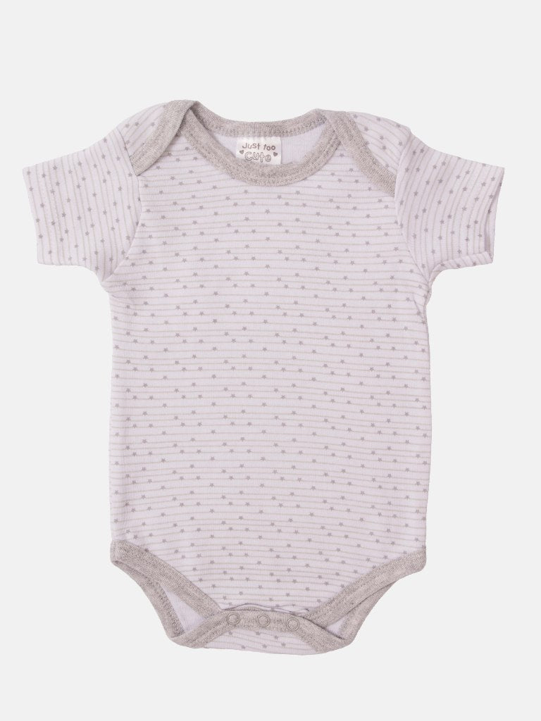 Baby Boy "Little Star" Watch Me Grow 5-piece Set - White & Grey