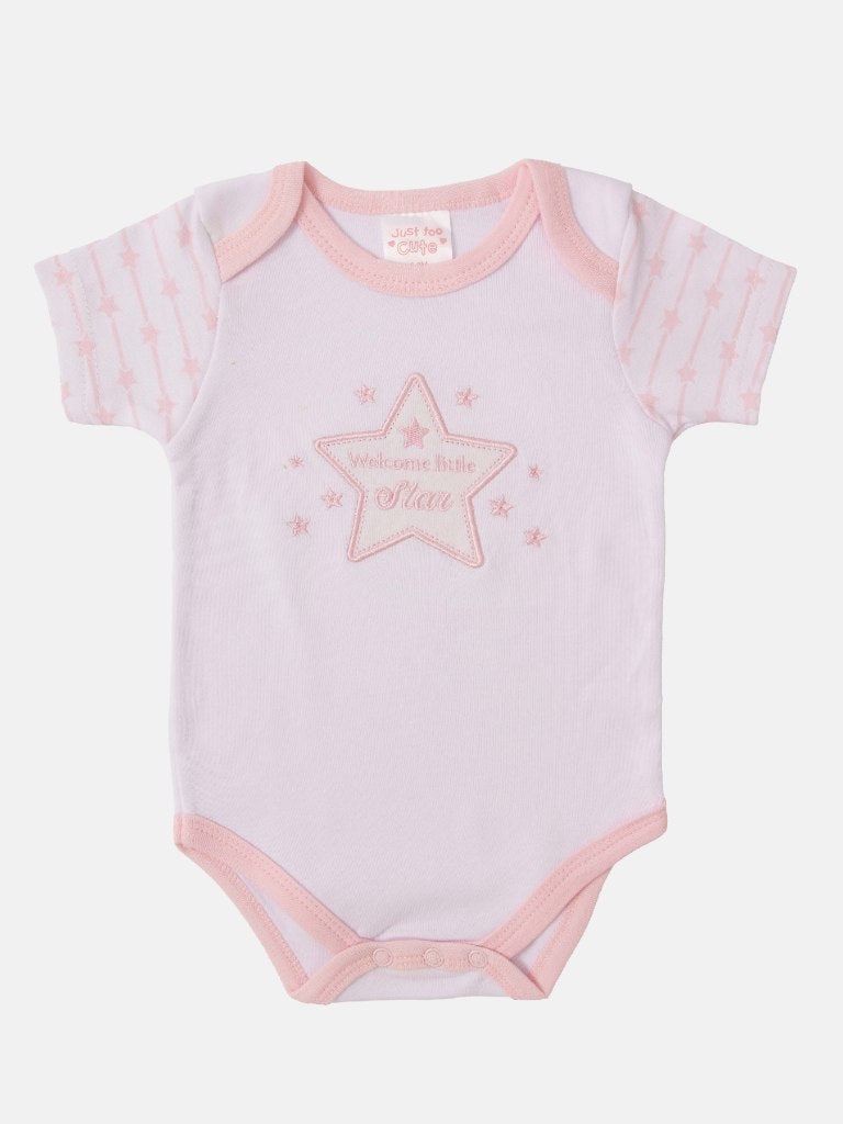 Baby Girl "Little Star" Watch Me Grow 5-piece Set - White & Pink