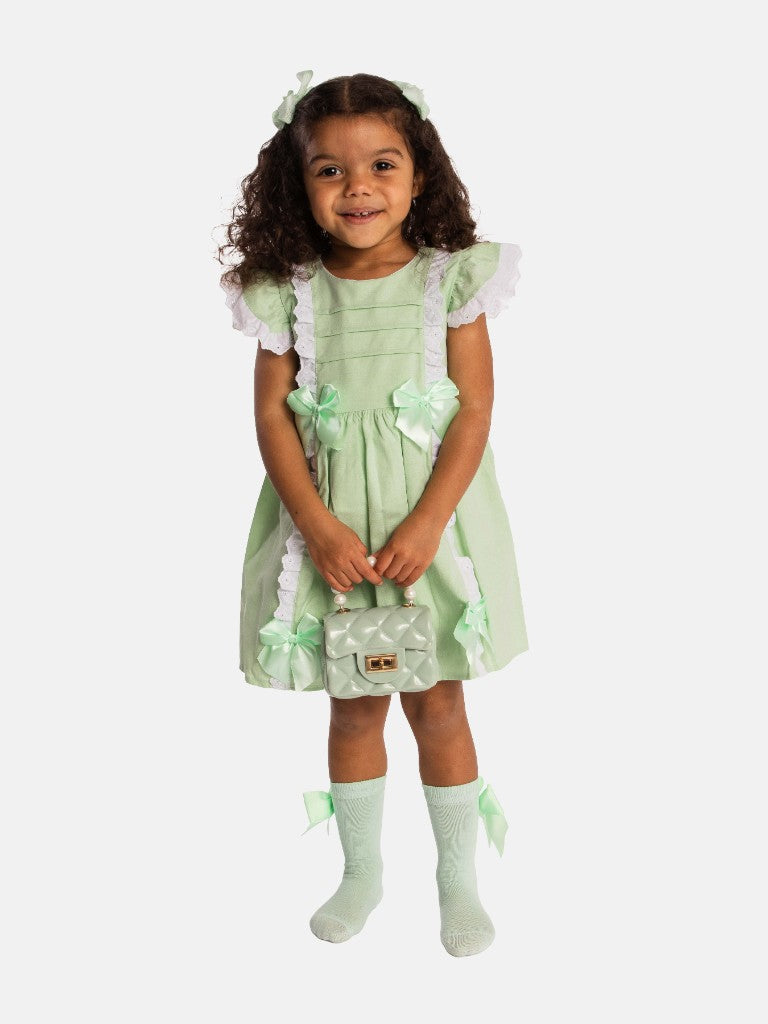 Baby Girl Isabell Collection Spanish Dress - Mint Green