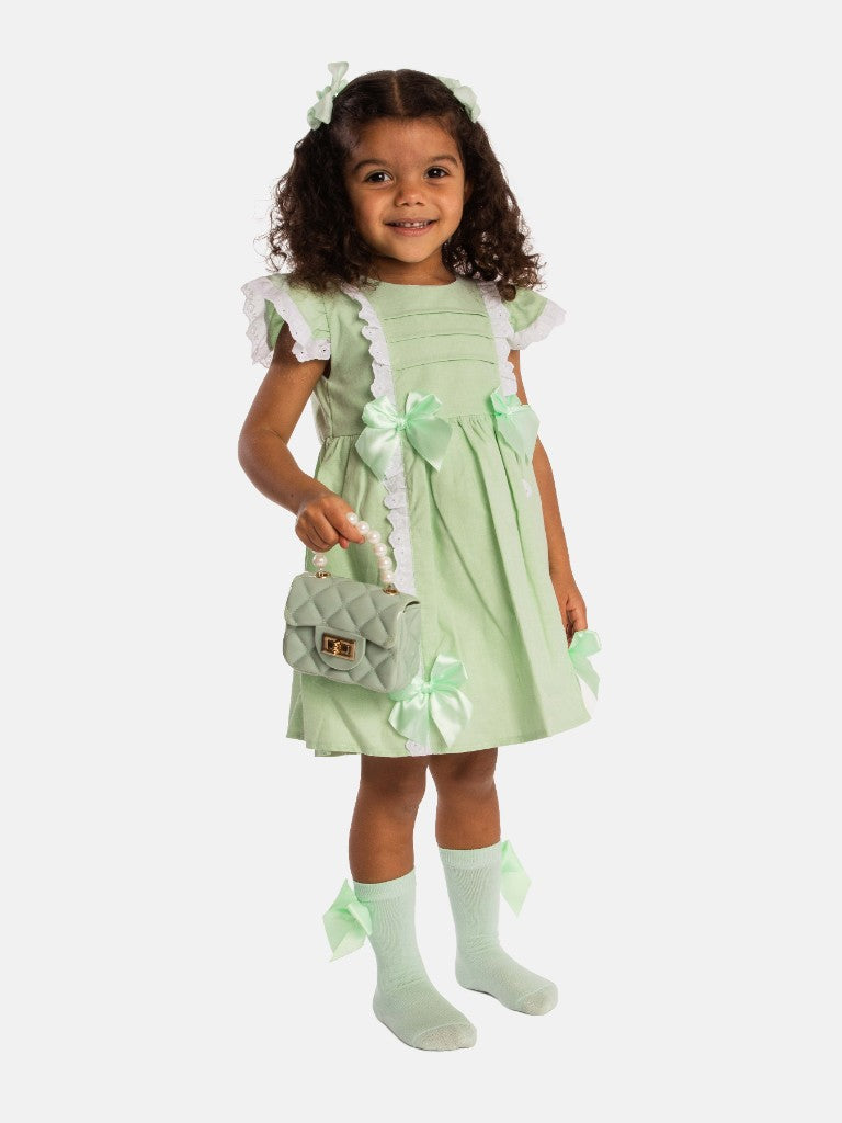 Baby Girl Isabell Collection Spanish Dress - Mint Green
