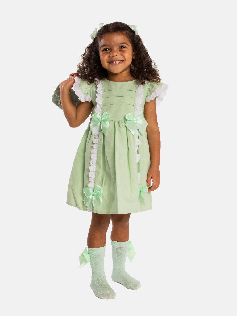 Baby Girl Isabell Collection Spanish Dress - Mint Green