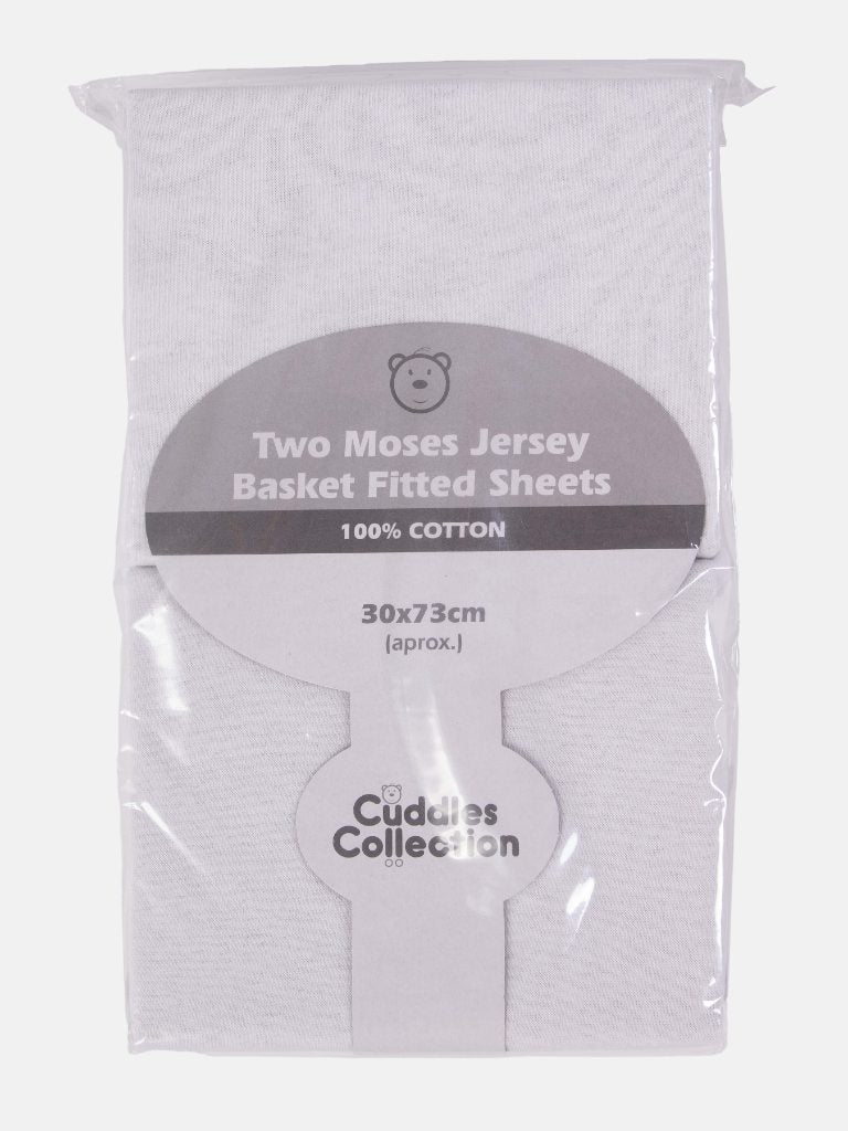 Baby Cuddles Collection Cotton Fitted Sheets (Pack of 2) - Grey
