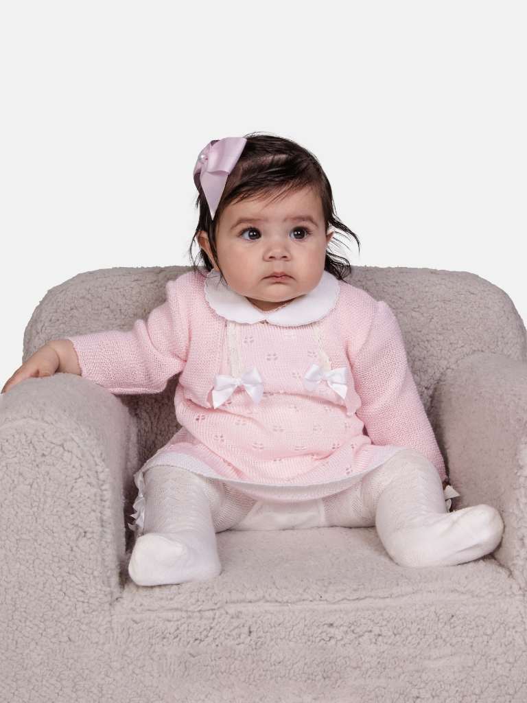 Baby Girl Lola Collection 2-Piece Knitted Set-Baby Pink