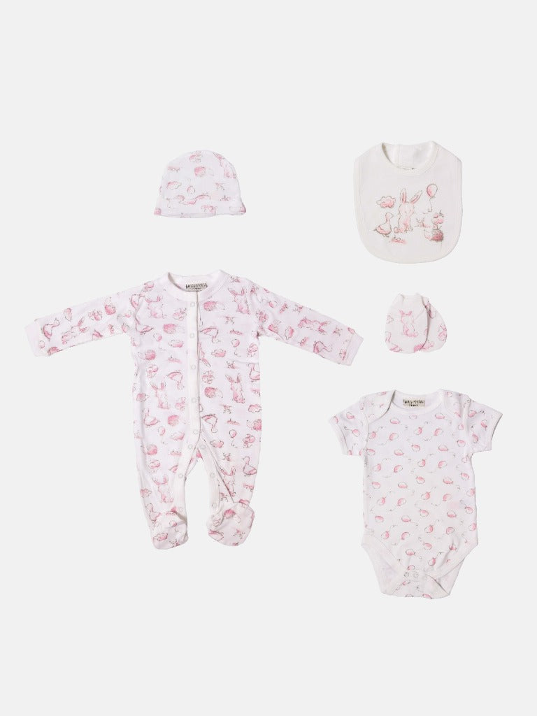 Baby Girl Forest Friends Watch Me Grow 5-piece Set - Ivory