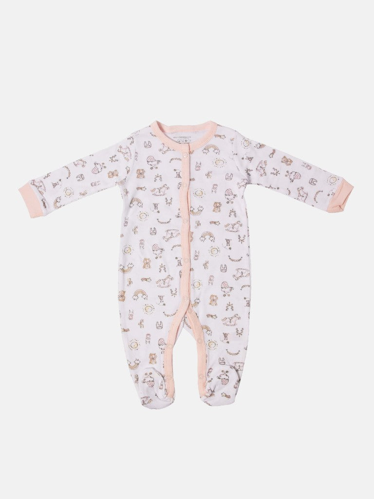 Baby Girl Toy Box Watch Me Grow 5-piece Set - White & Light Coral