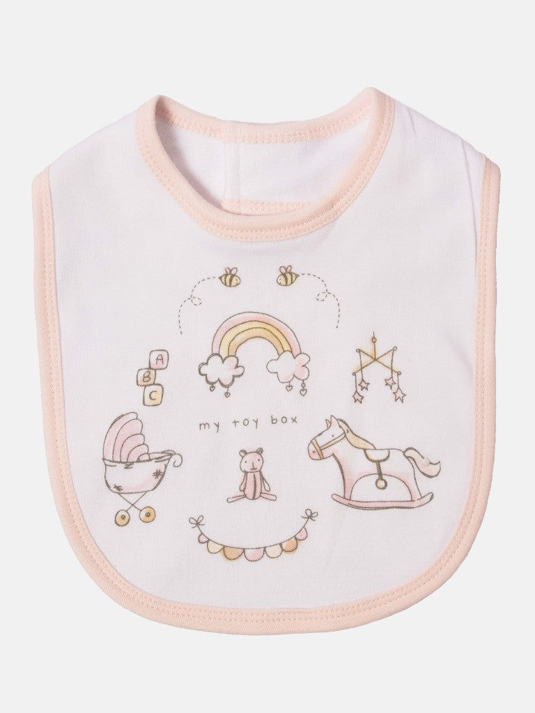 Baby Girl Toy Box Watch Me Grow 5-piece Set - White & Light Coral