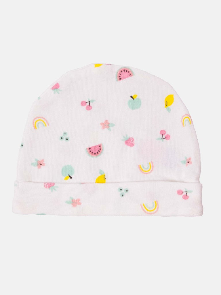 Baby Girl Fruits Watch Me Grow 5-piece Set - White & Coral Pink