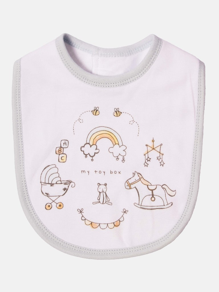 Baby Unisex Toy Box Watch Me Grow 5-piece Set - White & Grey