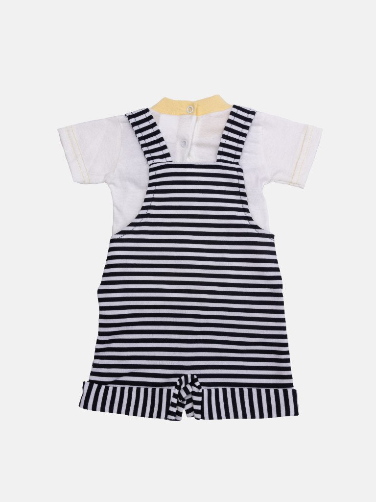 Baby Boy Sailor Collection Dungaree 2 Piece Set - Navy Blue