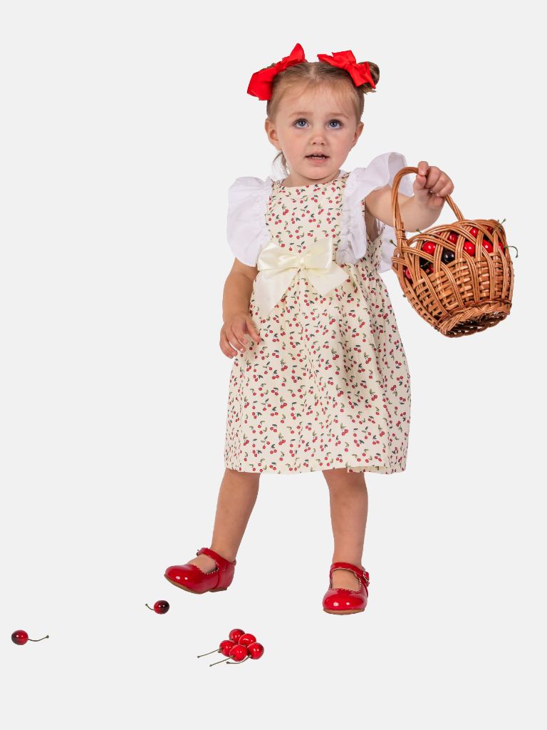 Baby Girl Spanish Dress Cherry Print Mommiesnbabies