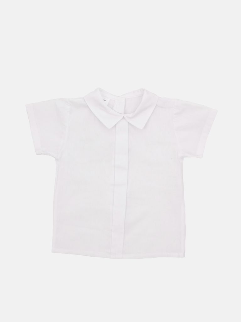Baby Boy Madrid Collection Romper with white shirt - Cream