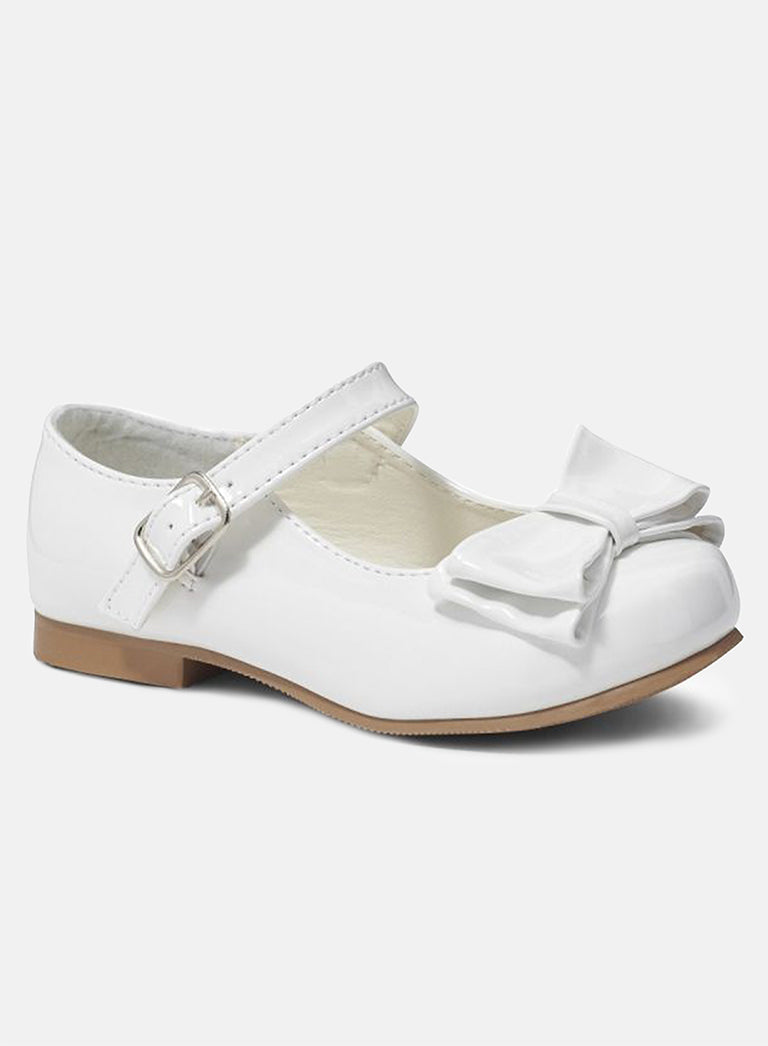 Baby Girl Mary-Jane Sevva Shoes LIYA Collection - Glossy White