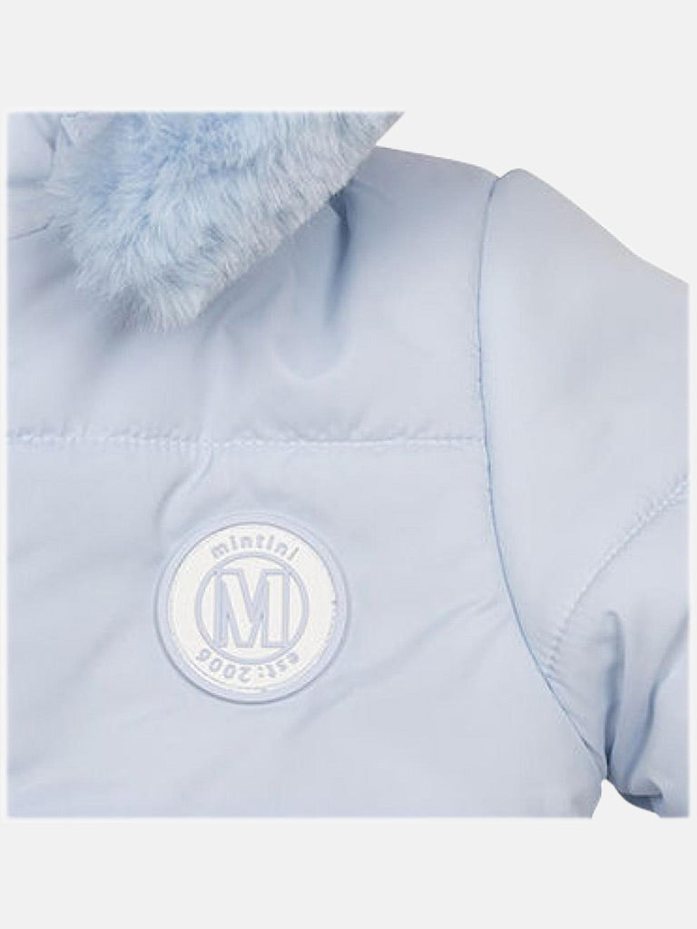 Baby Boy MINTINI Two Tone Padded Jacket - Baby Blue & White