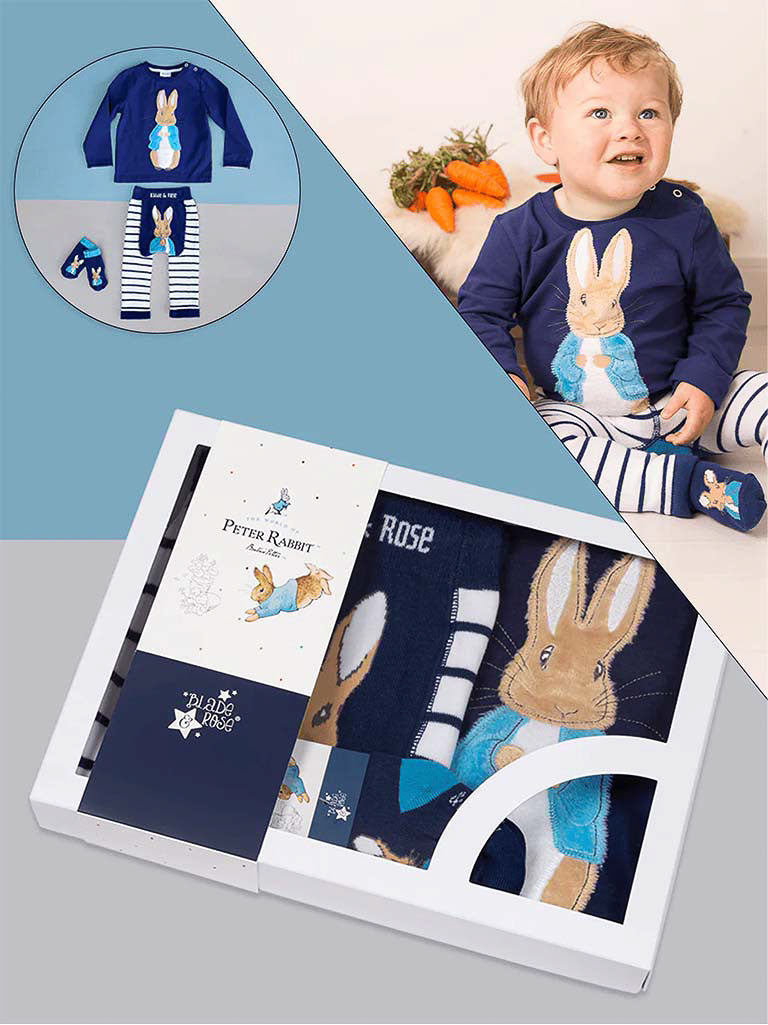 Baby BLADE & ROSE 3-piece Gift Set Peter Rabbit™ Top + Leggings + Socks - Navy