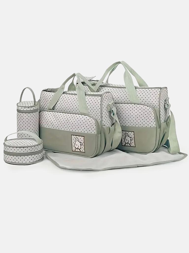 Mom Baby 5-Piece Diaper Bag Set Mommiesnbabies - Main Image