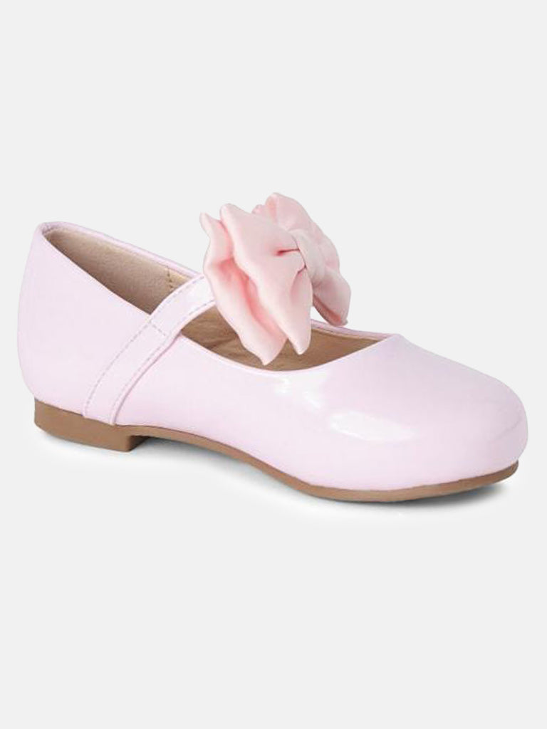 Baby Girl Mary-Jane Shoes Double Bow Madeline Collection - Baby Pink