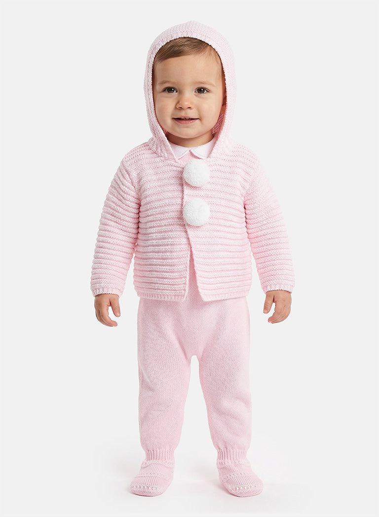 Baby Reyes Collection 2-piece Spanish Knitted Set - Baby Pink
