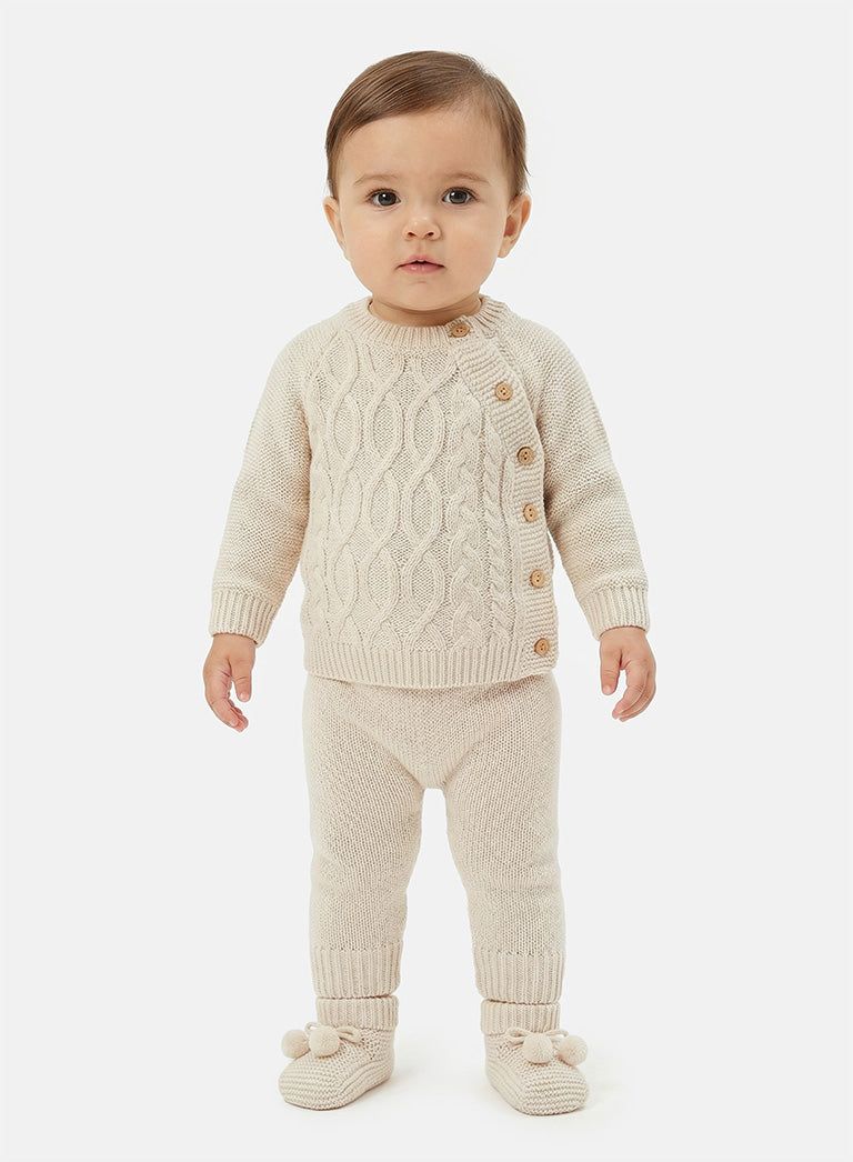 Baby Rio Collection 3-piece Spanish Knitted Set - Beige