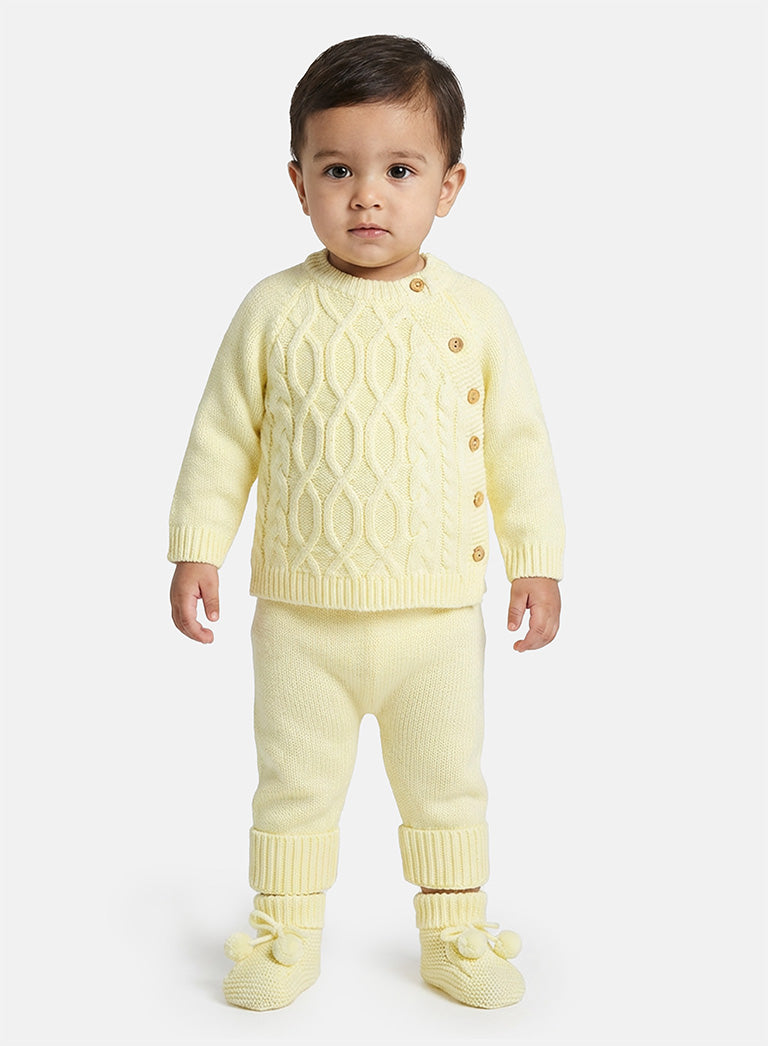 Baby Rio Collection 3-piece Spanish Knitted Set - Lemon Yellow