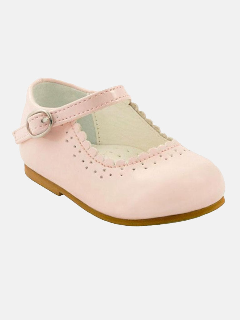 Baby Girl MARY JANE Shoes Emma Scalloped Trim - Pink