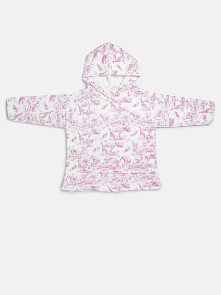 Children's Safari Collection Snuggle Hoodie - Baby Pink