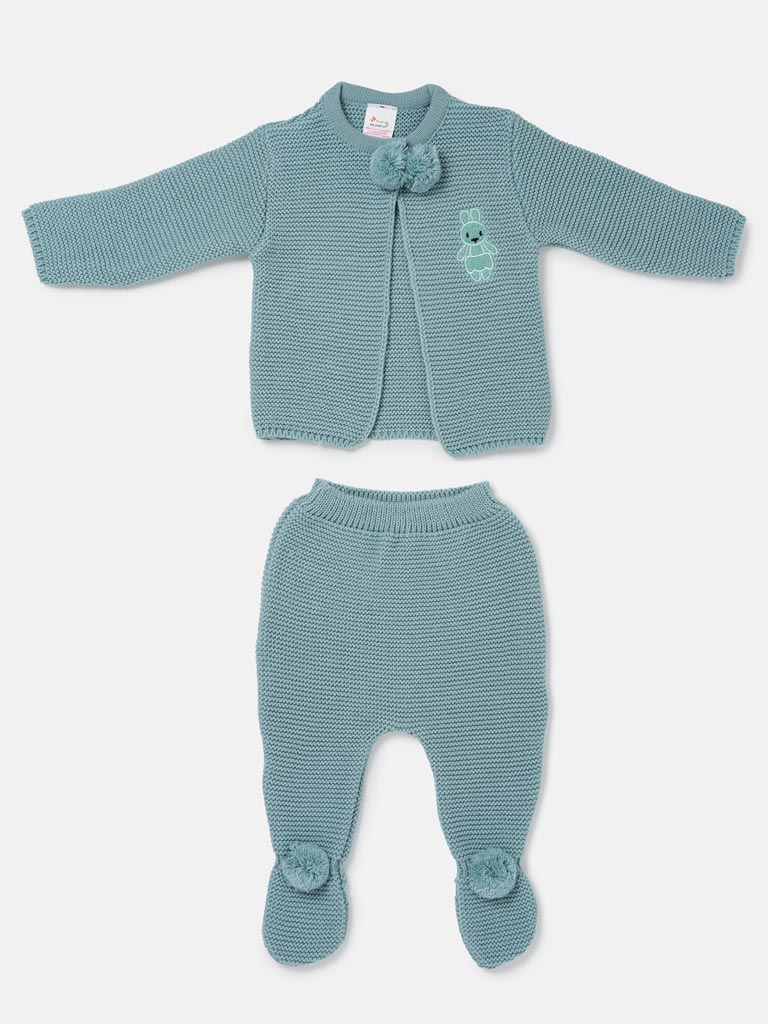 Baby Sevilla Collection 2-piece Spanish Knitted Set - Mint Green