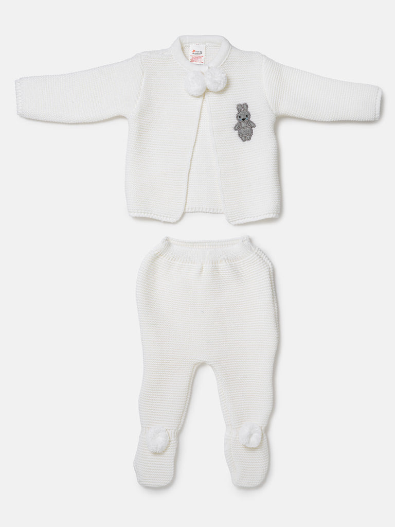 Baby Sevilla Collection 2-piece Spanish Knitted Set - White