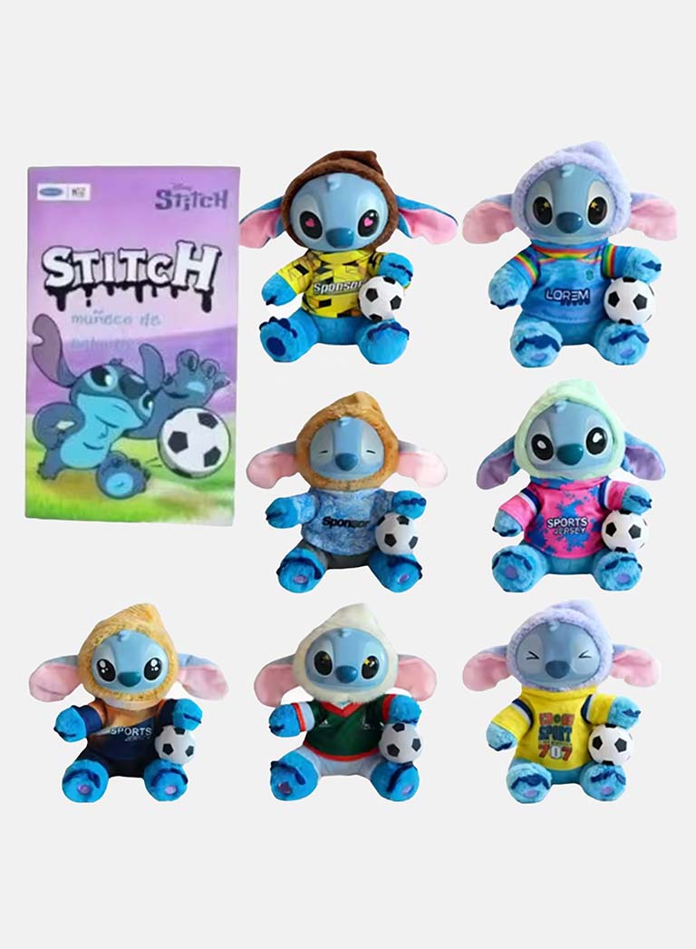 Stitch Plush Keychain Football Series - Single Blind Box - Unofficial item